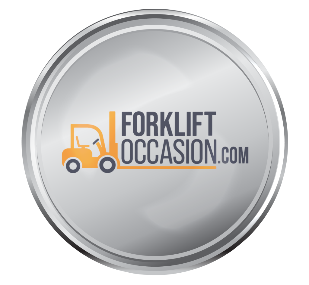 forklift silver coin icon